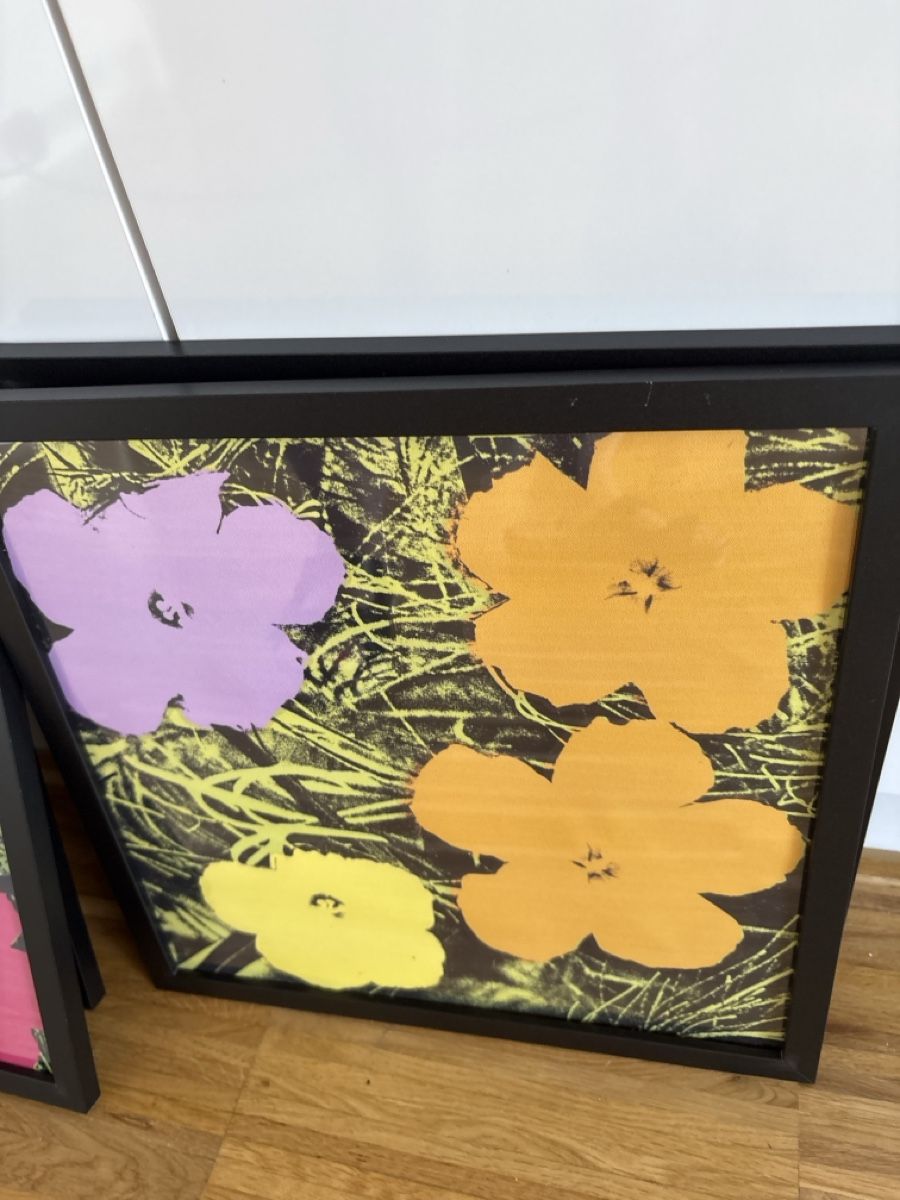 Poster & Bilder: 4 x Andy Warhol Blumen Bilder   Set  mit Rahmen neu – Neu (gemäss Beschreibung) aus Zürich von Sundaygirl 5