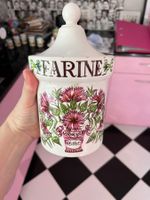 Pot vintage céramique Provence Estello Flourado farine