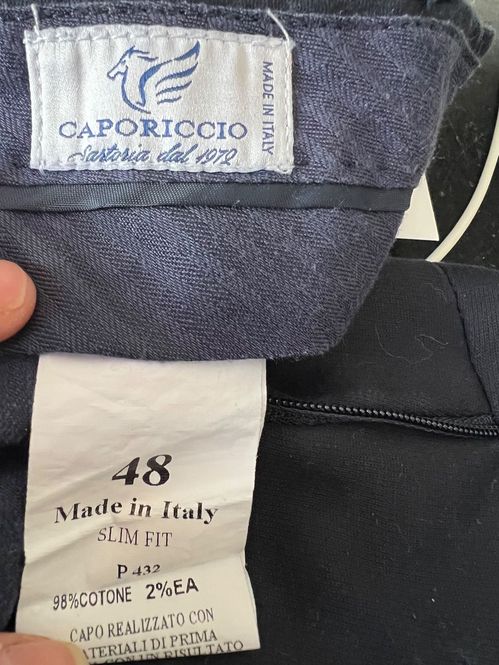 Pantaloni: Hose Männer elegant dunkelblau – Nuovo (secondo la descrizione) da Turbenthal venduto da san_bz9c 3