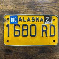 🇺🇸 U.S. Motorradnummer, Alaska 1680 RD - (18x10cm)