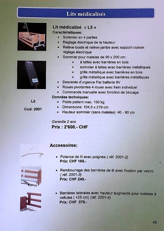 Letti: Lit médicalisé L5 – Usato da La Chaux-de-Fonds venduto da sz2300 3
