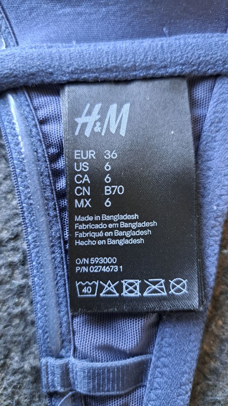 H&M Altra biancheria intima: BH, H&M Grösse 36, Träger abnehmbar – Usato da Riehen venduto da Chimpara 2