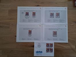 Briefmarkencouvert Helvetia Gemeinschaftsausgsbe CH-AT 1992