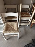 Chaises bois paille 
