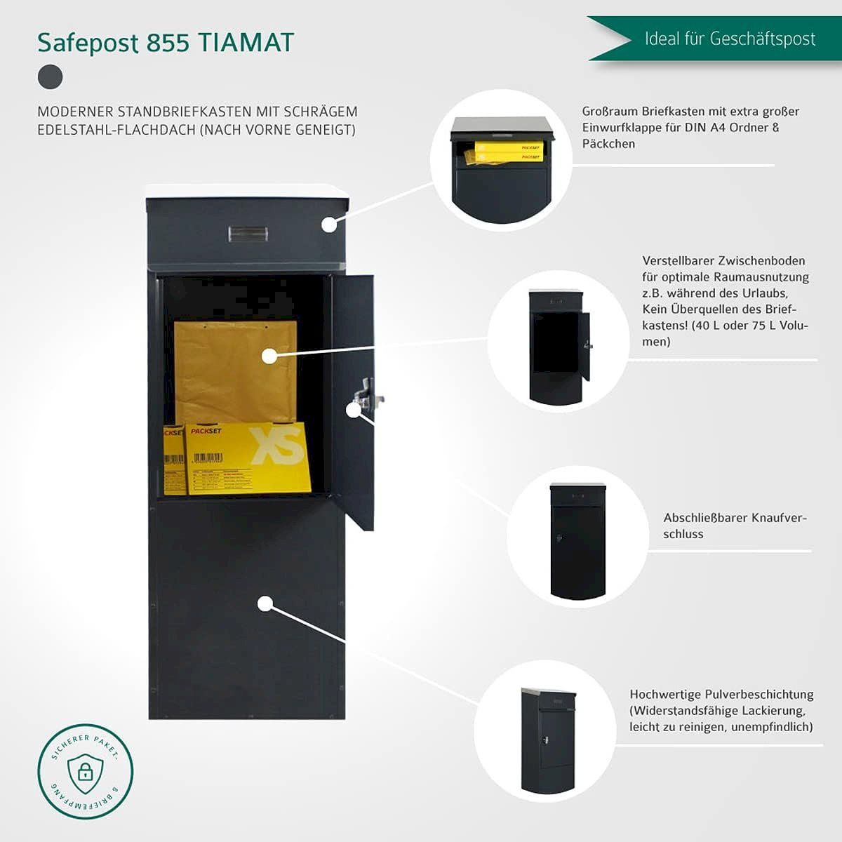 Safepost 855 TIAMAT Standbriefkasten (Neu und originalverpackt) in ...