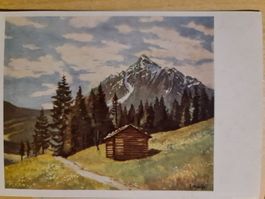 Ansichtskarte Alphütte Berglandschaft