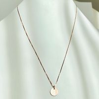 Kette 925 Silber roségold rund Plättli fein Disc layer 50cm
