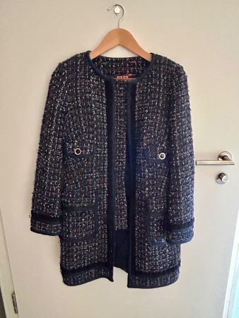 Tory Burch Chic Navy & Gold Tweed Jacket