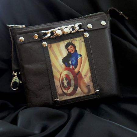 Taschenorganizer für Damen Pinup Vintage Lederetui Horsehide