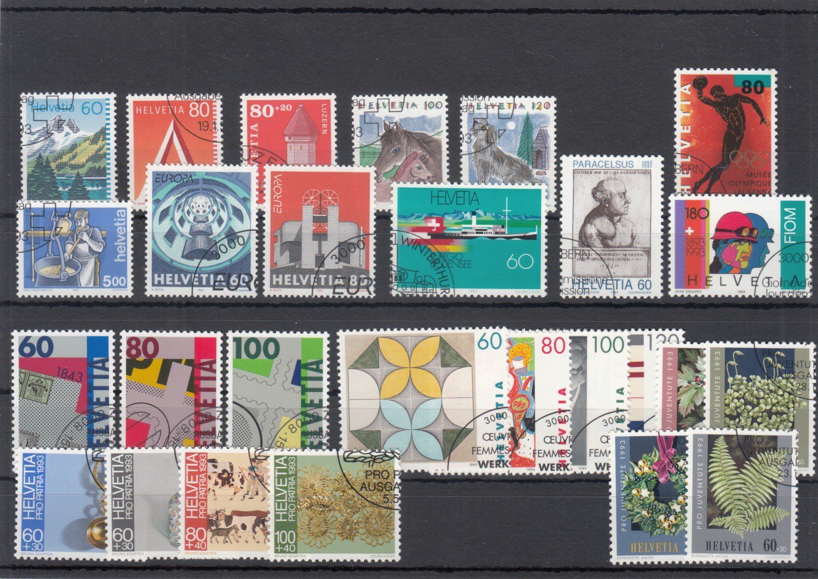 Tutti i francobolli: CH Ausgaben 1993 mit ET – Usato da Bürglen TG venduto da StampGraf