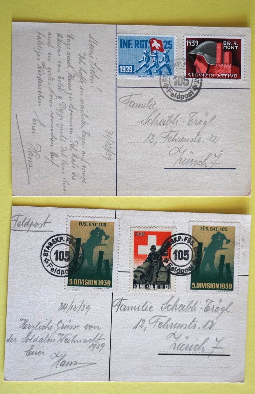 Cartoline postali: 2 Feldpost Karten 2.WK – Usato da Worb venduto da worb01 1