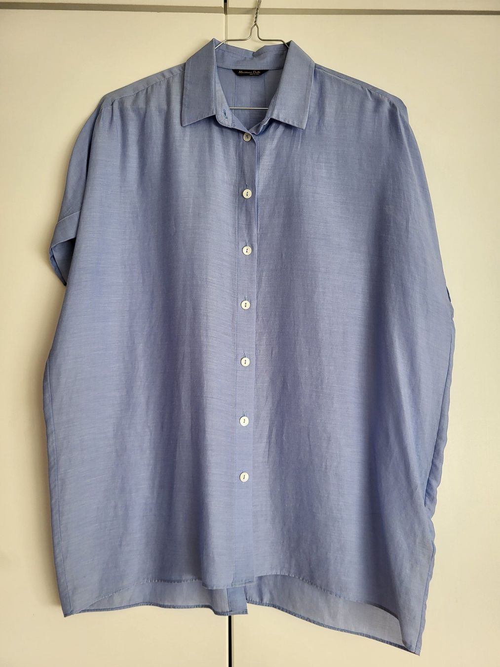 Massimo Dutti Chemisiers: Massimo Dutti Bluse Damen, Gr. S - blau, Baumwolle/Seide – D'occasion à Baar par clar6 9
