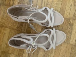 Hugo boss leder flat sandalen