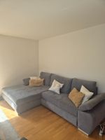 Grosses Ecksofa/ Schlafsofa grau mit Stauraum