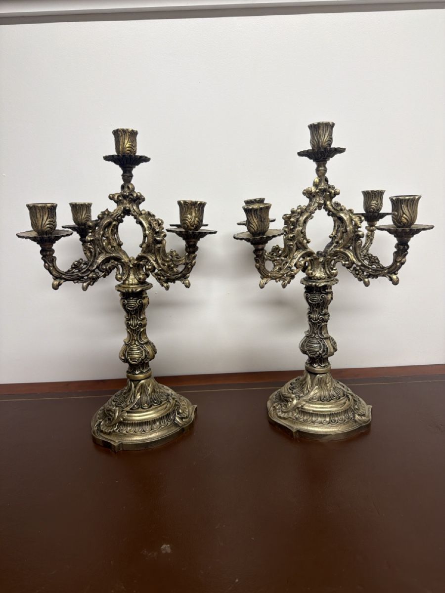 Portacandele: Paire de chandeliers – Usato da Bôle venduto da K200C