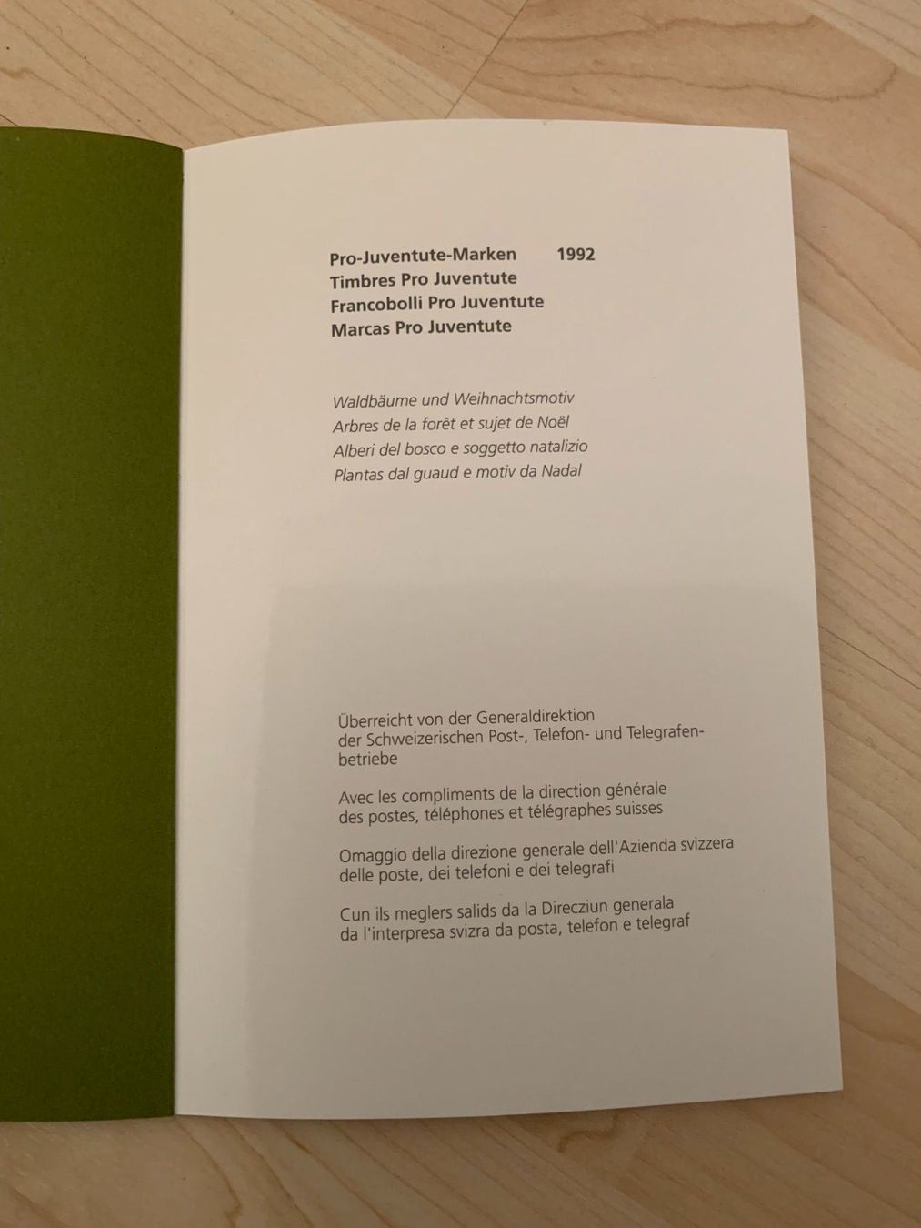 Tutti i francobolli: FDC-PTT-Heft Pro Juventute 24.11.92 – Nuovo (secondo la descrizione) da Landquart venduto da interesse63 2