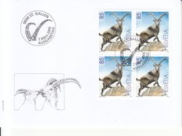 SBK 1196 im 4er-Block FDC