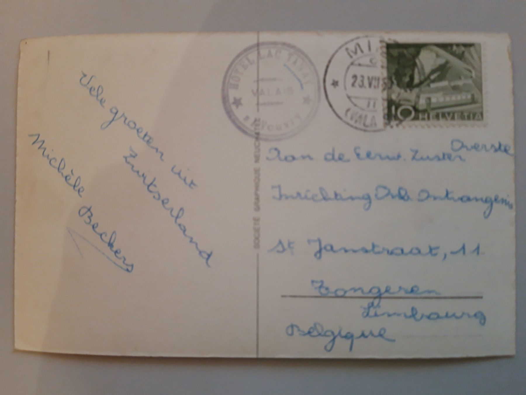 Cartes postales: Hotel du Lac Taney et le Grammont – D'occasion à Sargans par nicsam1815 1