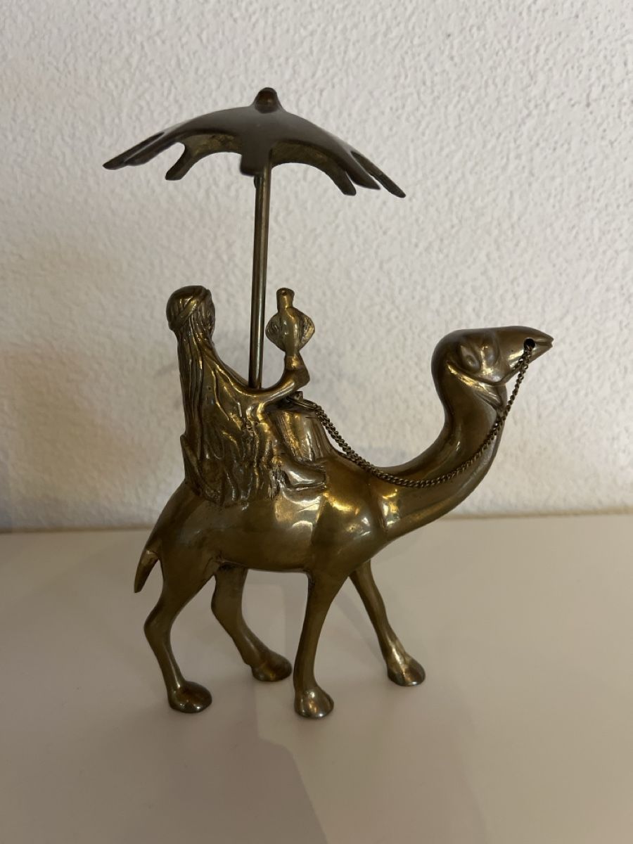 Statuette: Messingfigur Kamel mit Reiter – Usato da Birr venduto da lor-05 2