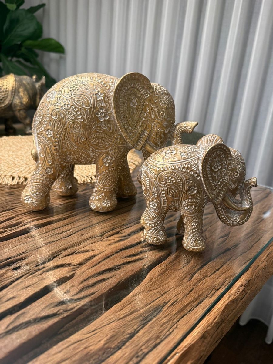 Tutte le decorazioni: Dekorative Elefantenfiguren, 2er Set, Goldfarben – Usato da Glattfelden venduto da Dvnci 1