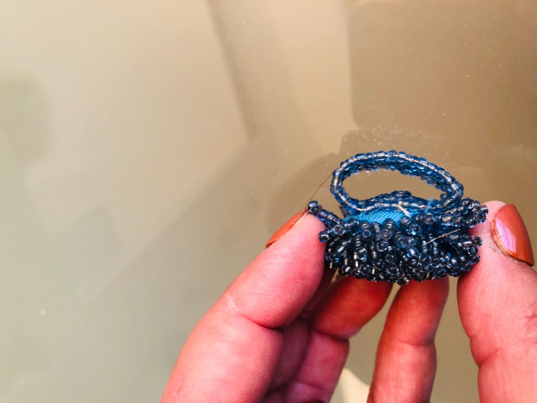 Anelli: Ring mit Blauen Perlen. – Usato da Arlesheim venduto da OmnIa55 1