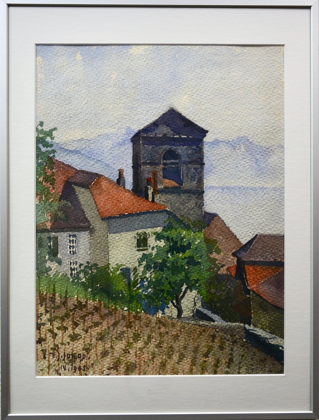 Gemälde: Neu! Aquarell "Fernand James Junod", signiert, dat. 1945 – Neu (gemäss Beschreibung) aus Oberkulm von Seebrise