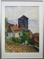 Neu! Aquarell "Fernand James Junod", signiert, dat. 1945