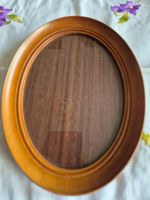 Holz-Fotorahmen Oval, Vintage-Stil, gut erhalten!