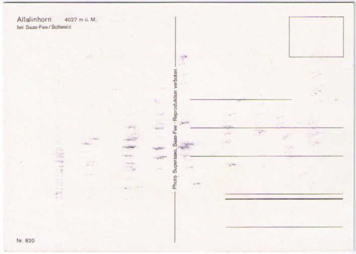 Cartoline postali: Saas Fee  Allalinhorn – Usato da Binningen venduto da Mountainrider 1
