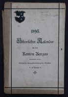 1895 HISTORISCHER KALENDER FÜR DEN KANTON AARGAU,RAR