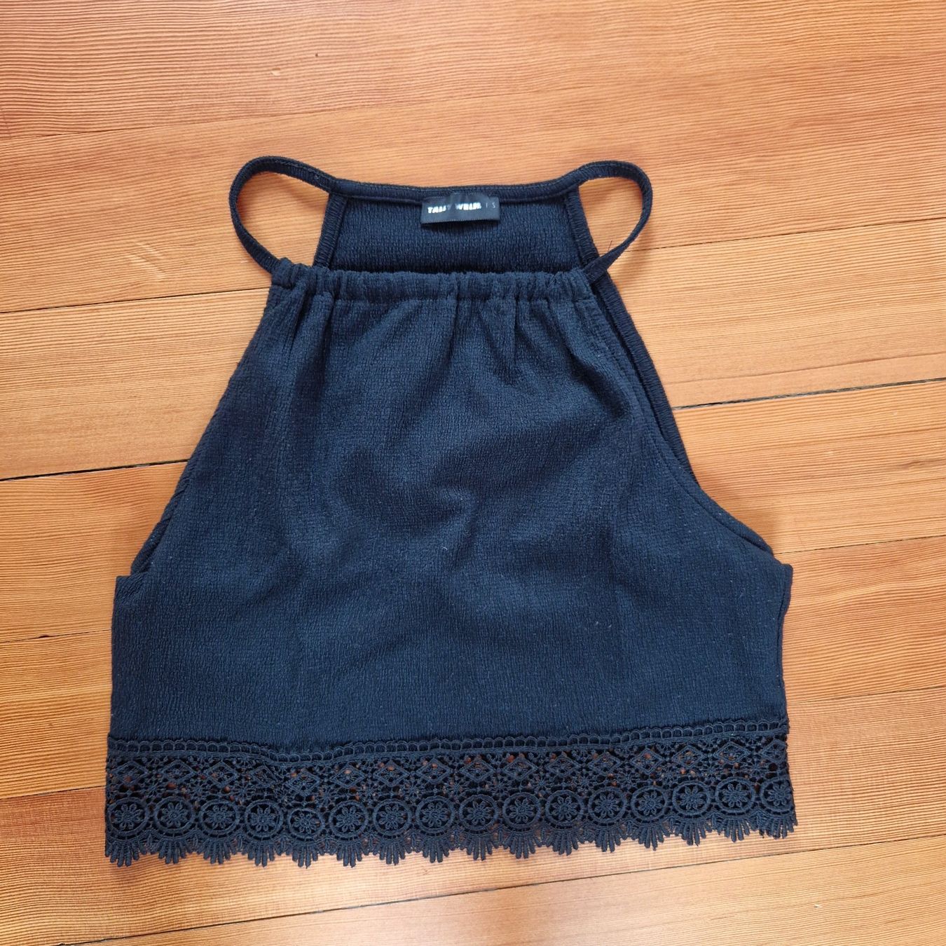 Tally Weijl Top: Schwarzes Top mit Spitze Gr. S – Usato da Muttenz venduto da bebbi523