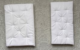 Matratze für Doppelbett weiss Stoff Puppenhaus