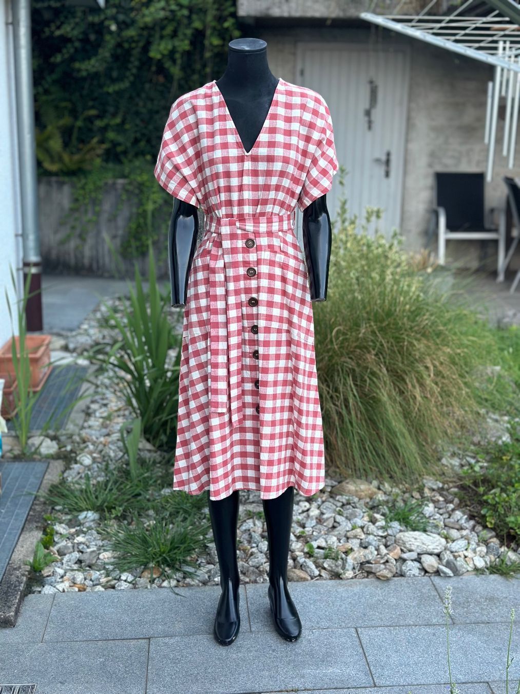 Mango Vestiti: Sommerkleid Mango Gr. S - Leinen rosa – Usato da Zufikon venduto da Modestil365 2