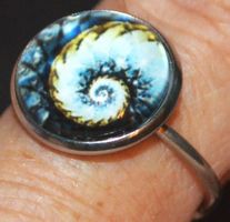 Ring L-8714 – Schneckenmuster Edelstahl 19,5mm Innendurchmes