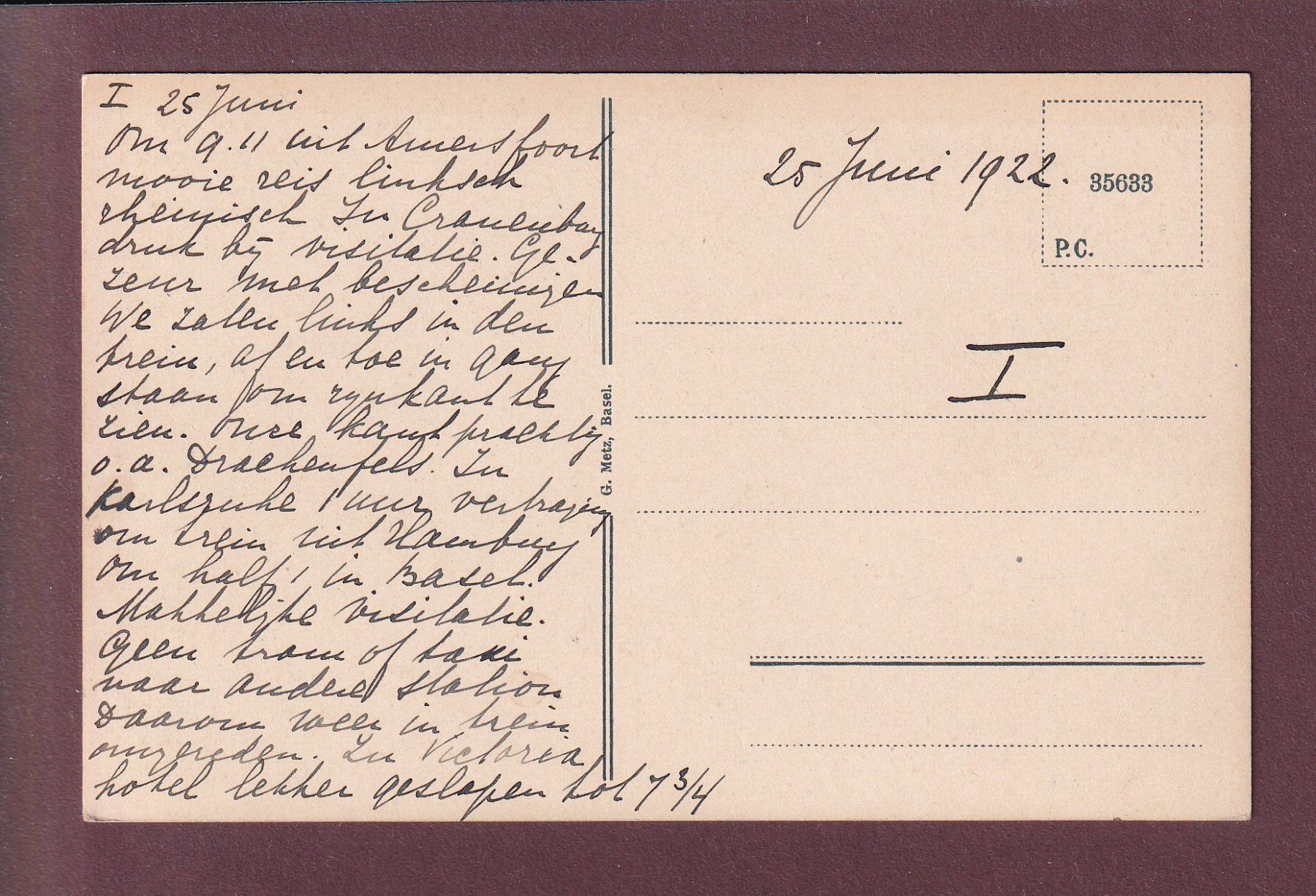 Cartes postales: BASEL - Bundesbahnhof - 1922 – D'occasion à Pully par nicecards 1