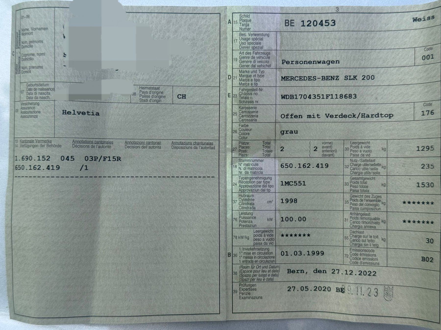 Mercedes-Benz Automobili: Mercedes-Benz SLK 200 – Usato da Aarberg venduto da jan_96l6 4