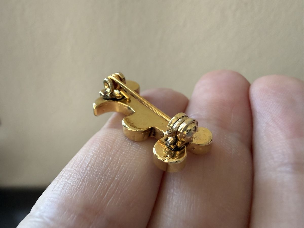 Spille & Fermagli: Vintage-Brosche mit Initiale I goldfarben mit Strass. – Nuovo (secondo la descrizione) da Lamone venduto da LaCantinaMagica 2