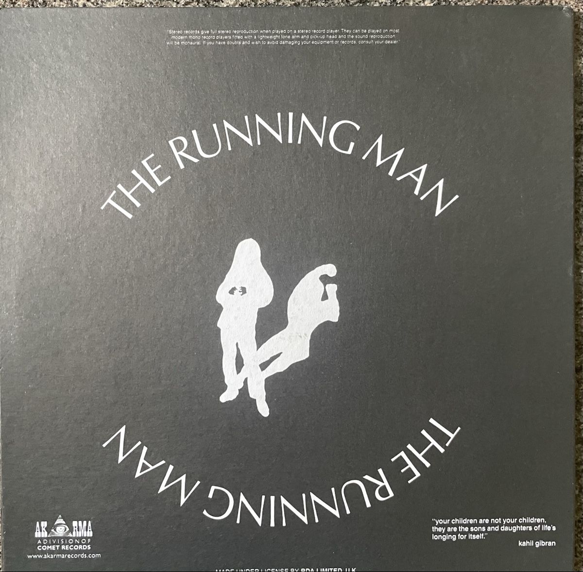 Dischi in vinile: The Running Man - same - AKARMA Vinyl LP – Usato da Olten venduto da Bluespapst 1