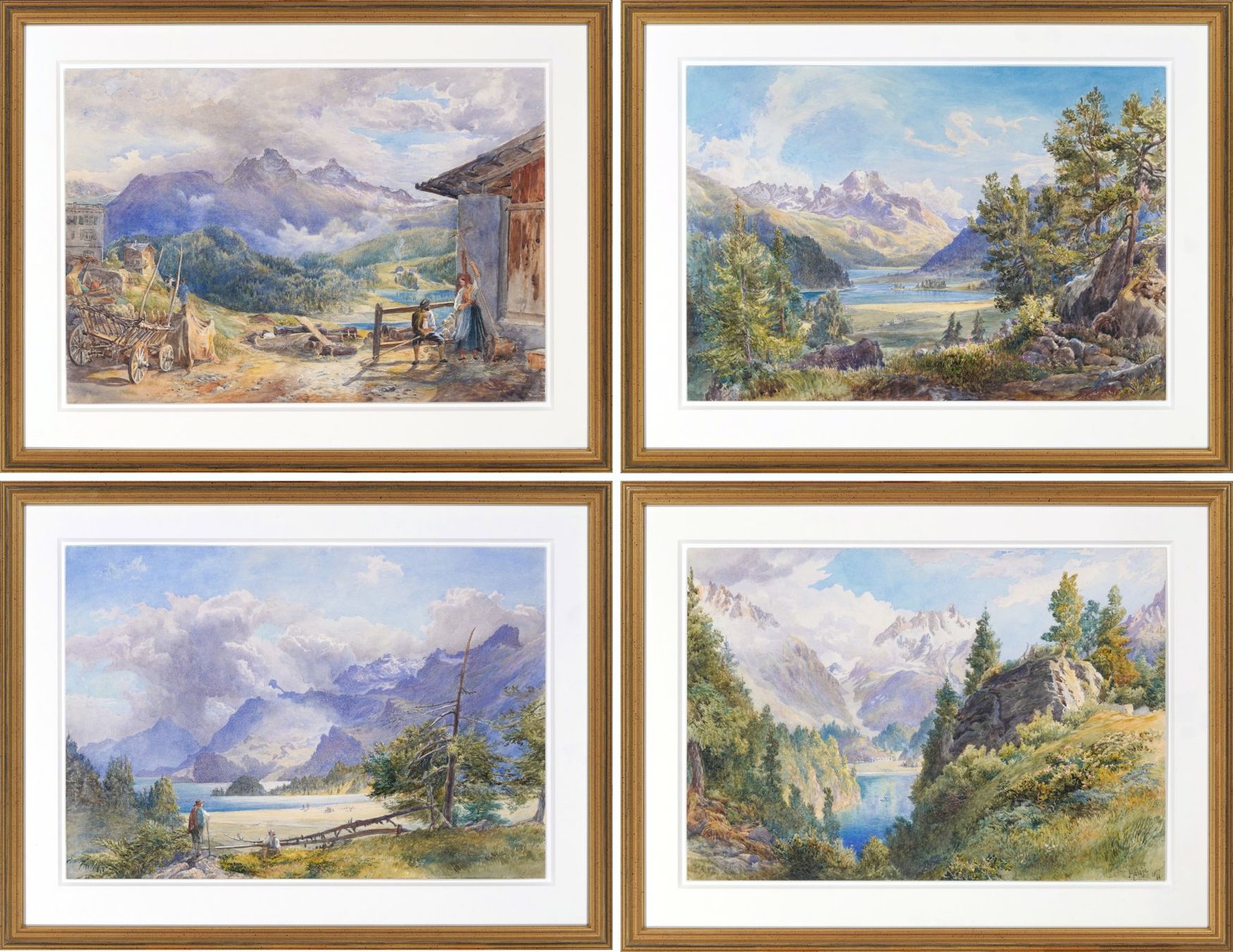 Gemälde: Aquarelle St. Moritz / Silsersee / Lej da Cavloccio – Gebraucht aus Meilen von Anonymous3