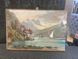 ANCIENNE HUILE SUR TOILE SIGNÉE ET DATÉE