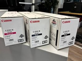 Canon C-EXV8 Toner Set-2x Schwarz+1x Magenta-Original