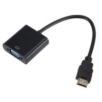 Adapter HDMI auf VGA Kabel schwarz für PC und Monitor