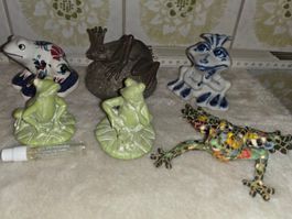 Lot de 6 figurines Grenouilles pour collection