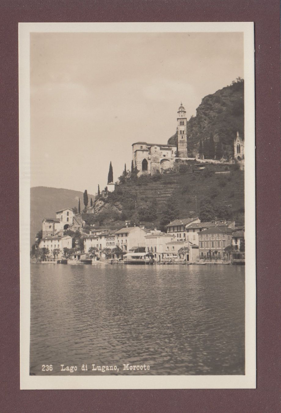Cartoline postali: MORCOTE - Chiesa – Usato da Pully venduto da nicecards