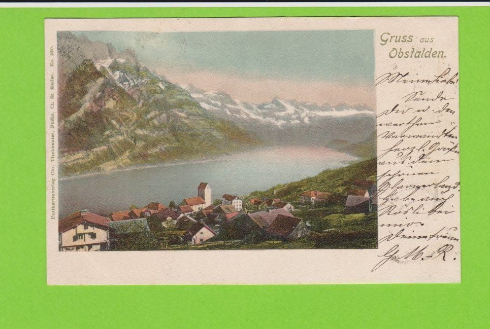Cartoline postali: Obstalden  GL -  alte Ansichtskarte 1903 – Usato da Vitznau venduto da Ropaku