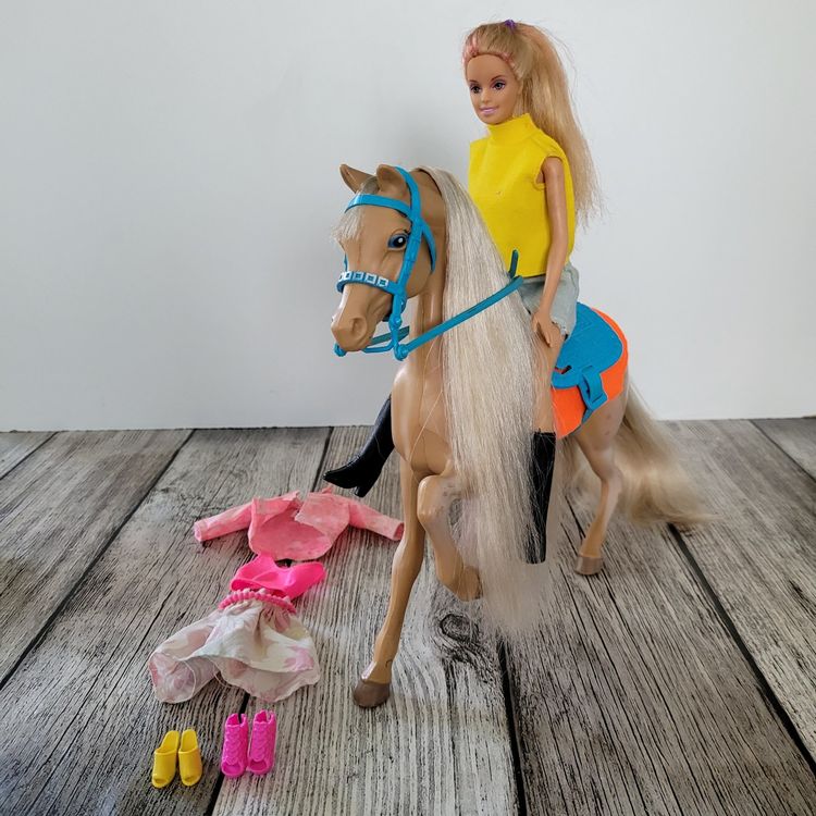 Barbie Pferd - Spielzeugpferd Und Puppe | Kaufen Auf Ricardo