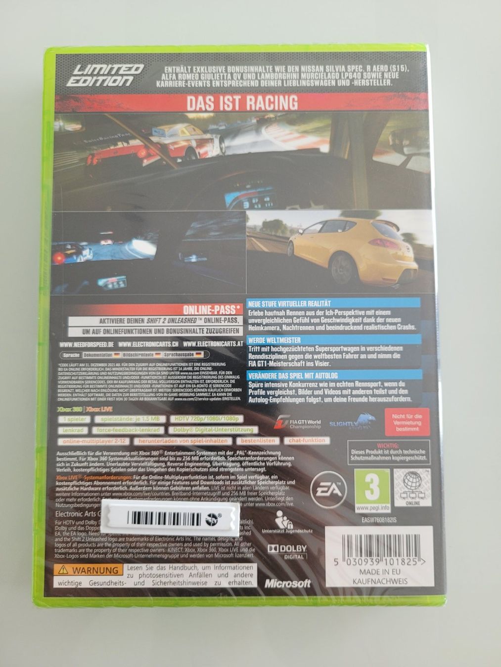 Spiele: Shift 2 Unleashed (XBox 360), neu, sealed! – Neu und originalverpackt aus Uezwil von -Retrogames- 1