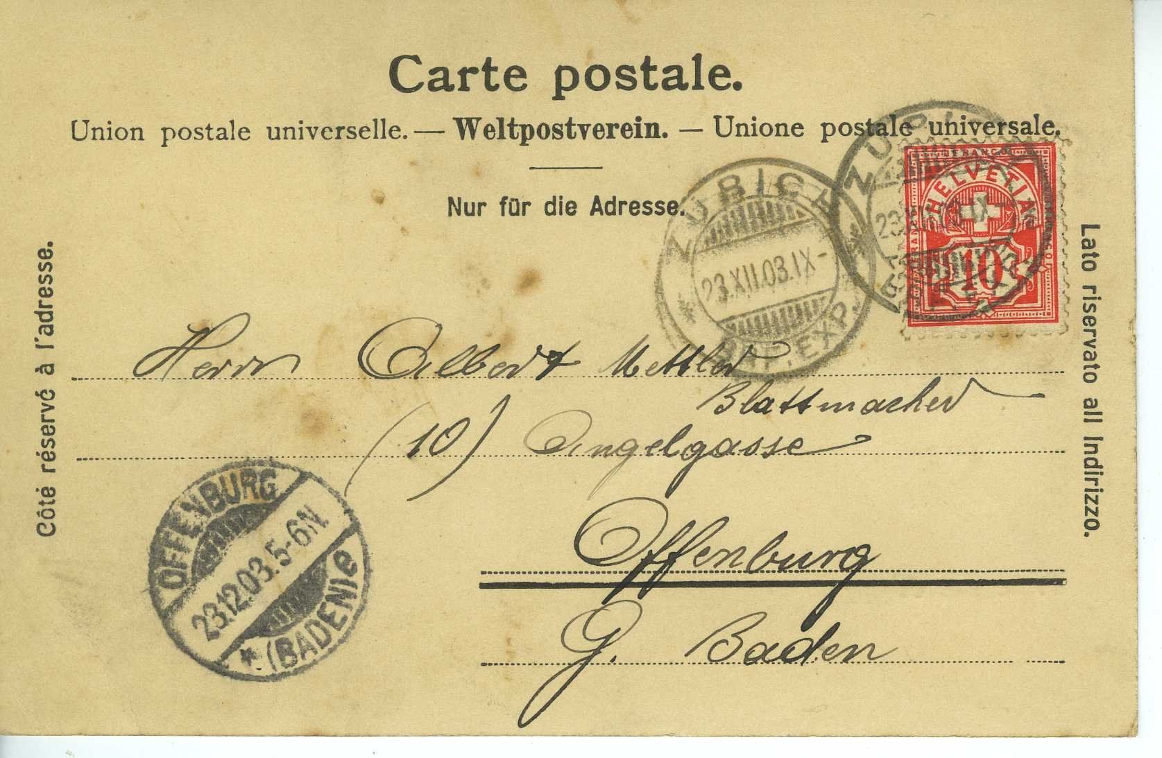 Ansichtskarten: Höngg - Zürich – Gebraucht aus Schleitheim von Pmschlaate 1