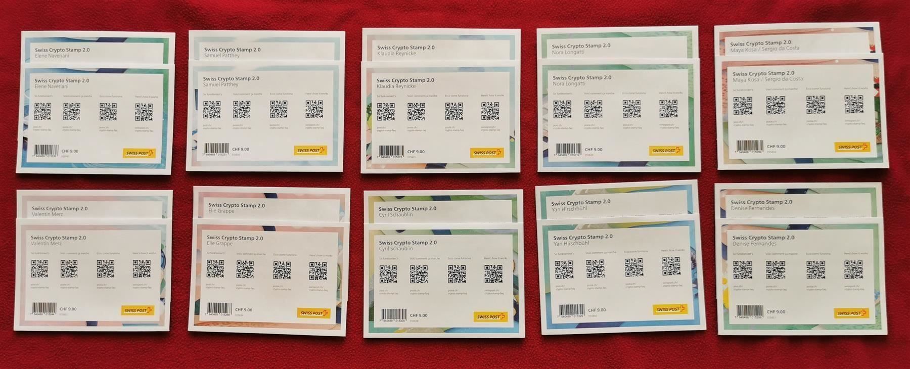 Alle Briefmarken: Swiss Crypto Stamps 2.0 ID:10 – Neu und originalverpackt aus Baar von CryptoShop 2