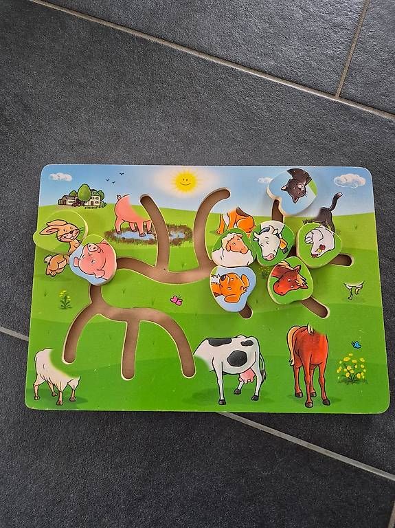 Spiele: Tierlabyrinth aus Holz – Gebraucht aus Walkringen von akdz